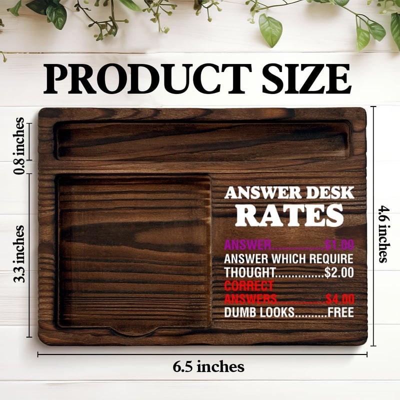 QODMGD Funny Office Sticky Note Holder Humor Gag Gifts for Coworkers Boss, Answer Desk Rates Post It Note Dispenser for Office Cubicle Desk Decor - Image 2